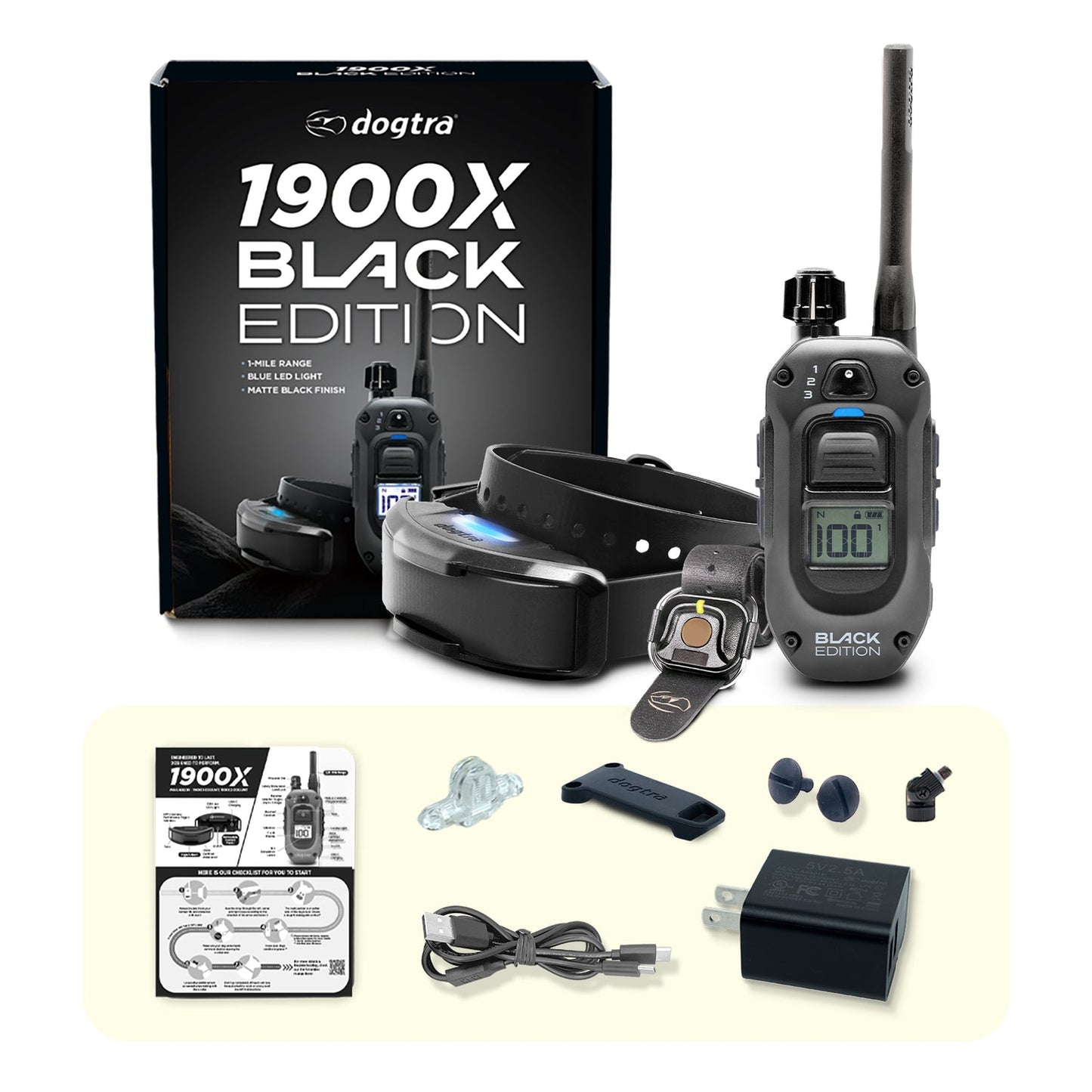 Dogtra 1900X Black Edition 1-Dog Unit