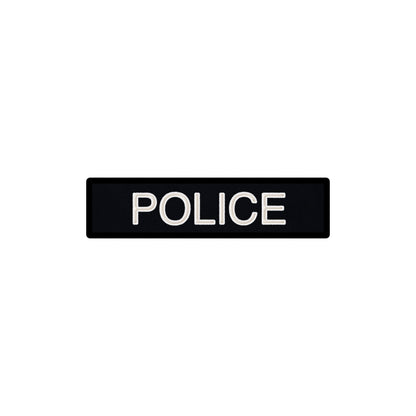 Embroidered Non-Reflective ID Patch Black - 1.5" x 6"