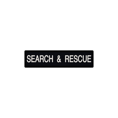 Embroidered Non-Reflective ID Patch Black - 1.5" x 6"