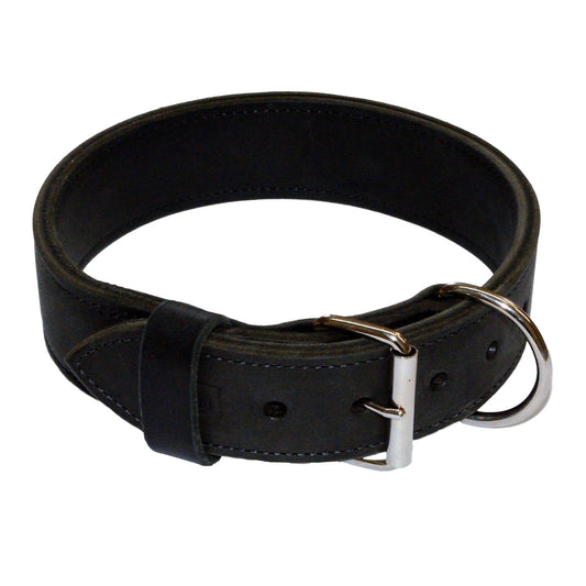Heavy Duty Double Leather Collar - 2" Wide