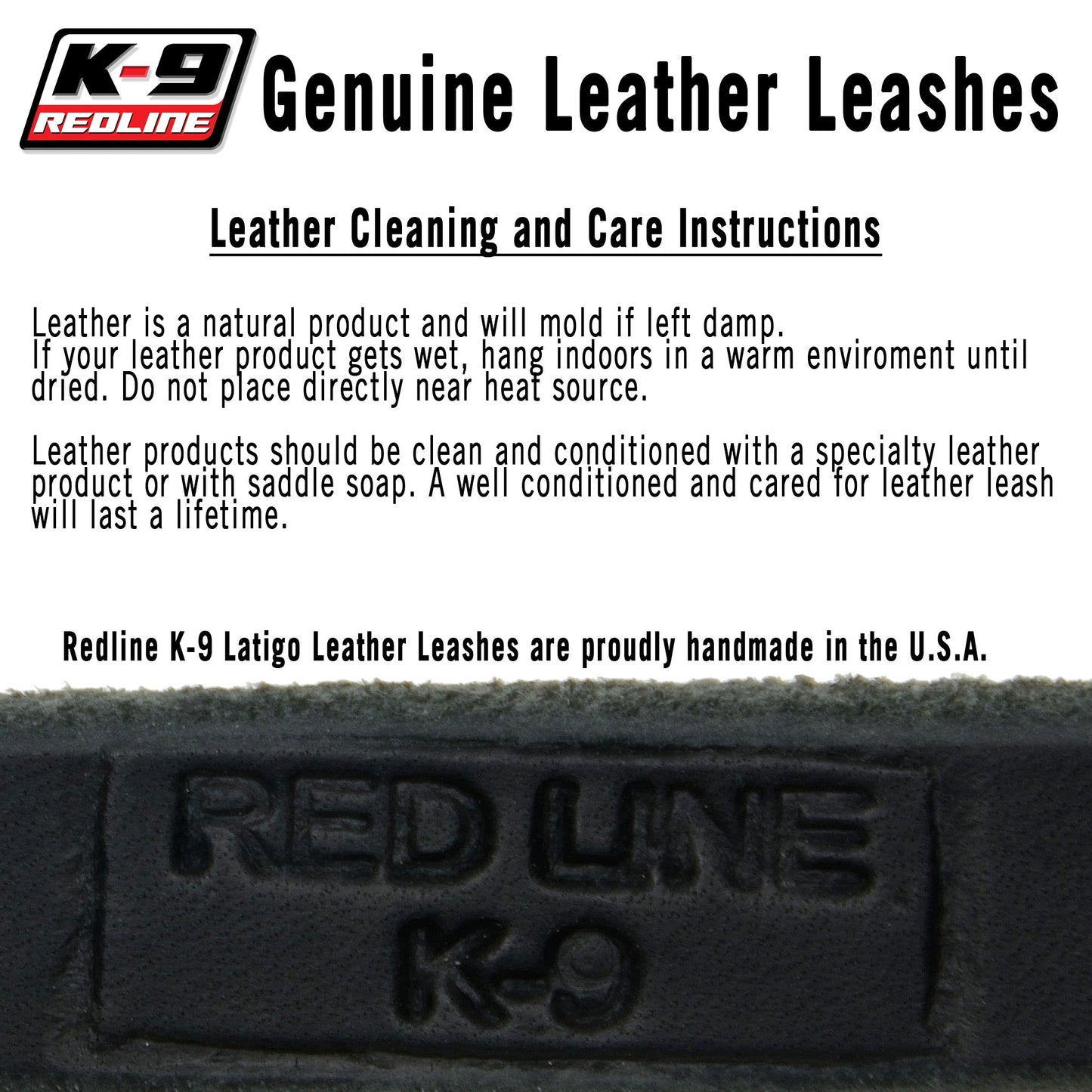 Latigo Leather Leash With Stainless Clasp