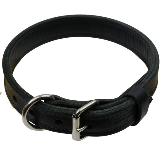 Heavy Leather Dog Collar - 1.25" Wide